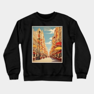 La Rambla Barcelona Spain Travel Tourism Retro Vintage Crewneck Sweatshirt